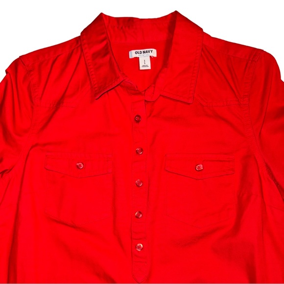 OLD NAVY | Women’s Red Button Front Shirt Dress Size SP - Picture 5 of 8